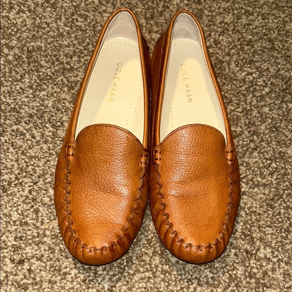 Cole Haan Women's Brown Leather Loafers